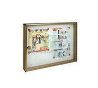 1PZ ALUBOX BACHECA FONDO MAGNETICO FINITURA BRONZO CM 55X5X40H: