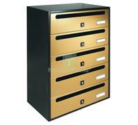 1PZ ALUBOX CASSETTA CUBO A 5 POSTI ORO:
