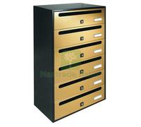 1PZ ALUBOX CASSETTA CUBO A 6 POSTI ORO: