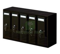 1PZ ALUBOX CASSETTA POSTALE A 5 POSTI GHISA ART. C5: