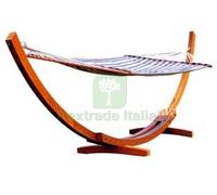 1PZ AMACA TIPO LUSSO CON STRUTTURA IN LEGNO CM.450X98X149H.: