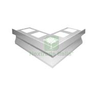 1PZ ANGOLARE ESTERNO PER GOCCIOLATOIO BALCONI TERRAZZE 'TOP' IN ALLUMINIO: