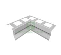 1PZ ANGOLARE INTERNO PER GOCCIOLATOIO BALCONI TERRAZZE 'TOP' IN ALLUMINIO: