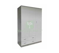 1PZ ARMADIO SPACE 3 2C CEMENTO BIANCO F.CM 120X52X190: