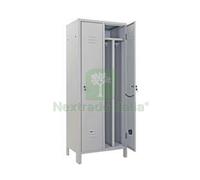 1PZ ARMADIO SPOGLIATOIO SPORCO PULITO SLIM A DUE ANTE MONTATO CM.68,5X50X180H: