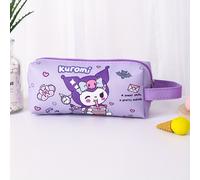 1pz Astuccio per matite Sanrio, astuccio con cerniera, borsa porta cancelleria di grande capacità, materiale PU, per forniture scolastiche e regali, design a cartone animato