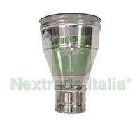 1PZ AUMENTO PER TUBO ACCIAIO INOX AISI 304 F M MONOPARETE SPESSORE MM.0,5 F Ø M: