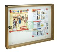 1PZ BACHECA PORTA AVVISI 2 FOGLI CM 55 X 5 X 40 BRONZO: