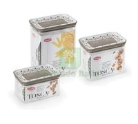 1PZ BARATTOLO RETTANGOLARE TOSCA LT.1,2 BIANCO TORTORA CHIARO: