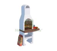 1PZ BARBECUE IN CEMENTO STROMBOLI CON GRIGLIA CM. 90X58X193 H KG. 260: