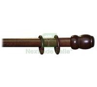 1PZ BASTONE A TIRO D 35 MM NOCE SCURO 300 CM SENZA SUPPORTI :