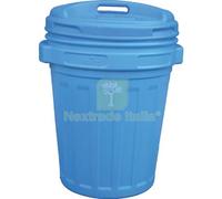 1PZ BIDONE IMMONDIZIA + COPERCHIO A VITE BLU LT 70 CM 45 H.CM 62: