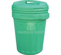 1PZ BIDONE IMMONDIZIA + COPERCHIO A VITE VERDE LT 70 CM 45 H.CM 62: