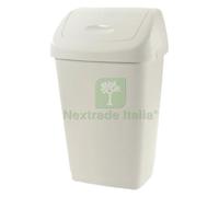 1PZ BIDONE IMMONDIZIA 'GRACE' LT 50 CM 40,5 X 32 X H 65,5 TALPA BIANCO: