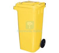 1PZ BIDONE IMMONDIZIA GREEN 120 + RUOTE ICS GIALLO LT 120 CM 55X50 H.CM 94:
