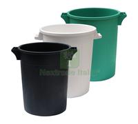 1PZ BIDONE IMMONDIZIA SOVRAPPONIBILE LT 100 Ã˜ 53 X H 66 CM NERO: