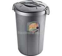 1PZ BIDONE IMMONDIZIA TOM STEFANPLAST GRIGIO LT 46 CM 45X40 H.CM 61: