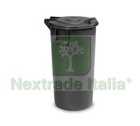 1PZ BIDONE PER IMMONDIZIA COPERCHIO CON CERNIERA LT.100 CM.42X94H. NERO: