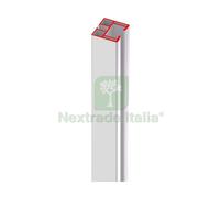 1PZ BINARIO SCORRIMENTO PER PORTA A SOFFIETTO MONICA COL. BIANCO CM. 180: