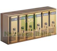 1PZ BLOCCHIERA SERIE CUBO 6 CASSETTE POSTALI PER INTERNI CM.62X17,5X30H. IN ALL: