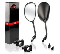 1PZ BM2-M08 Specchietti Retrovisori Universale con Attacco Manubrio Da 7/8"Adattatore Da 8mm per ATV Quad 4 Wheeler Dirt Bike Moto Scooter Ciclomotore