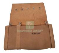 1PZ BORSA CARPENTIERE 2 TASCHE + DIVISORI LEGNO CROSTA BOVINA CM 28X35X7: