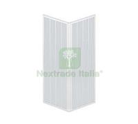 1PZ BOX DOCCIA 'LUNA' AD ANGOLO 2 PORTE ESTENSIBILE IN PVC CM.MINIMO70 80X MINI:
