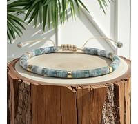 1pz Bracciale in Pietra Naturale, Bracciale Regolabile con Perline , Elegante e con Pietre Cielo, per l'Uso da Donne e come Regalo per le Feste