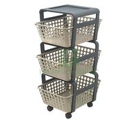 1PZ CARRELLO DA CUCINA CON CESTELLI 'MODULA' COL. GHIACCIO: