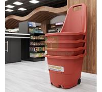 1PZ CARRELLO PORTATUTTO IN RESINA A 4 RUOTE: