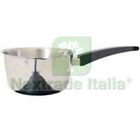 1PZ CASSERUOLA INOX CONICA MANICO IN BACHELITE Ø CM 10: