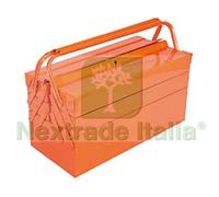 1PZ CASSETTA IN METALLO A 5 SCOMPARTI CM.43X21X21H. :