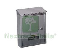 1PZ CASSETTA POSTALE MEDIA CON TETTO E CHIAVE A CILINDRO GRIGIA CM.21X7X30H. CO: