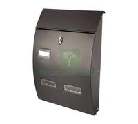 1PZ CASSETTA POSTALE PORTA RIVISTA '708B' CM 27 X 12 X H 40 MARRONE: