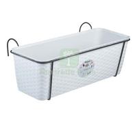 1PZ CASSETTA + RISERVA +BALCONIERA NATURAL STEFANPLAST PP RATTAN BIANCO CM 50X1: