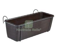1PZ CASSETTA + RISERVA +BALCONIERA NATURAL STEFANPLAST PP RATTAN MOKA CM 50X18 :