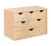 1PZ CASSETTIERA MINI 6 CASSETTI 40X20XH28 CM: