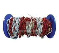 1PZ CATENA SEGNALETICA AREF ACCIAIO VERNICIATO BIANCO ROSSO D.MM 5 MT 30: