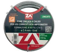 1PZ CAVETTO ACCIAIO ZINCATO 42F D. 1,5 MT 25: