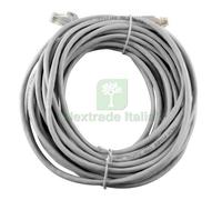 1PZ CAVO LAN UTP PLUG RJ45 RJ45 COLORE GRIGIO, ROTOLO 20 MT: