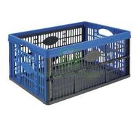1PZ CESTO PIEGHEVOLE VOILA' COLORE NERO AZZURRO CM.47,5X35X4,3 23,6H. LT.32: