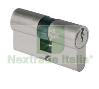 1PZ CILINDRO INFILARE SAGOMATO OTTONE CROMO SATINATO 2300 MM.80 CENTRATO (40+40: