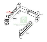1PZ CINTURA M PER ARMADIO TERRY WAVE 1 ANTE CM 35X44X181H TUTTOPIANI 2350RUW: