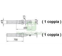 1PZ CISA ART.06425.01.0 ASTE X SERRATURE 57120 57165: