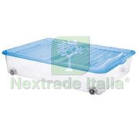 1PZ CONTENITORE "DODO'S STOCK BOX" CON COPERCHIO E RUOTE CM.79X59X16,8H. LT.54: