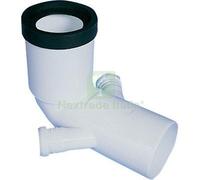 1PZ CURVA WC PROLUNGATA + 2 ATTACCHI SCARICO IDRICO PP BIANCO MM 90X40: