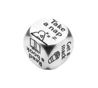 1pz Dadi Decisione, 1,5x1,5x1,5cm Dadi in Acciaio per Scegliere Cosa si Può Fare, Regalo di Pensionamento Anniversario per l'Anziano Noioso Uomo