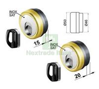 1PZ DEFENDER MAGNETICO MAG MONOLITO INOX OTTONE LUCIDO VERNICIATO MM.69X85X15H.: