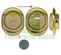 1PZ DEFENDER MAGNETICO MAG MONOLITO OTTONE PVD PER CILINDRO EUROPEO H 25 MM.88X: