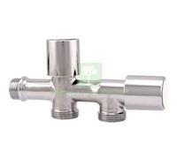 1PZ DOPPIO RUBINETTO A VITE X LAVATRICE 240 ITAP OTTONE CROMATO 1 2MX3 4M: